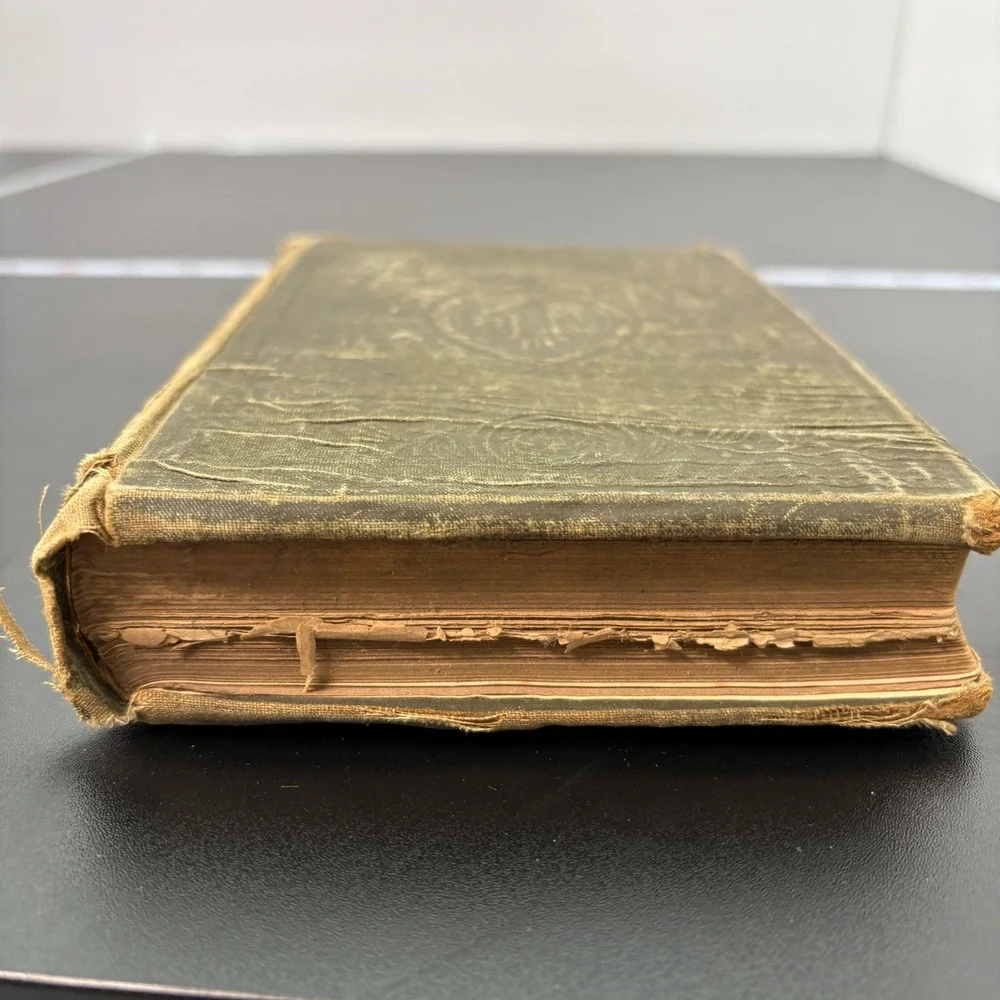Sir Walter Scott Poetical Works OS Antique Green Gilt Embossed Victorian Book‎
